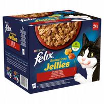 Šlapiukas katėms FELIX Sensations jellies Rural Flavours, 24x85g