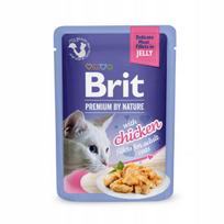 Kačių pašaras Brit Premium vištienos filė želėje 85g