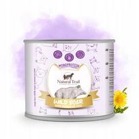 Konservuotas kačių ėdalas Natural Trail Cat Monoprotein Wild Boar su elniena, 185 g