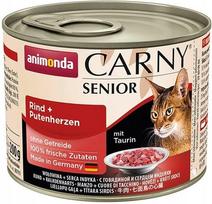 Šunų ėdalas Animonda Carny Senior jautiena ir kalakutų širdelės 200g