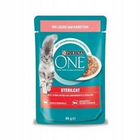Kačių pašaras Purina ONE Sterilcat su lašiša ir morkomis 85g
