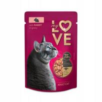 Šlapias kačių ėdalas su triušiena ir švelniu padažu 85g My Love