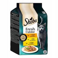 Kačių pašaro rinkinys SHEBA FRESH CUISINE TASTE OF ROME MIX skoniai 6x50g