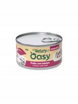 Šlapi kačių ėdalas OASY CAT OF NATURE su vištiena ir jautiena sultinyje 85g