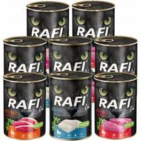 Konservai katėms Dolina Noteci Rafi, įvairūs skoniai, 24x400g