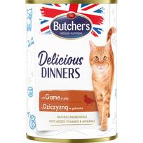 Šlapias kačių maistas Butcher's Delicious Dinners su elniena drebučiuose 400g