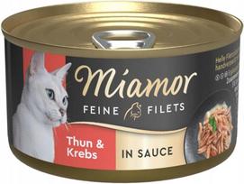 Šlapias kačių ėdalas Miamor Feline Filets su tunu ir krabu, 85 g