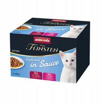 Kačių pašaras ANIMONDA VomFensten Raffinesse Mixpack Kitten su paukštiena ir krevetėmis 24x85 g
