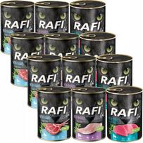 Drėgnas kačių maistas Rafi Adult Mix Flavors 400 g x 12