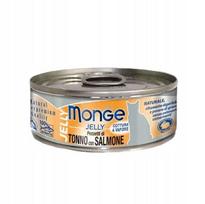 Šlapi kačių ėdalas MONGE JELLY su tunu ir lašiša 80 g
