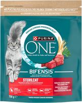 Sausas kačių maistas PURINA ONE STERILCAT su jautiena 750g