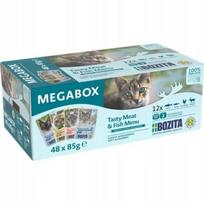 Kačių pašaro rinkinys BOZITA Mix of Flavors padaže, 48x85g Megabox