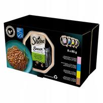 Šlapiukas Sheba Sauce Collection, įvairūs skoniai, 8 x 85g
