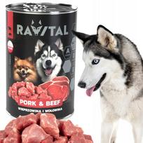 Šunų konservai RAVITAL 68% mėsos 400g, kiauliena, sąnarių priežiūrai