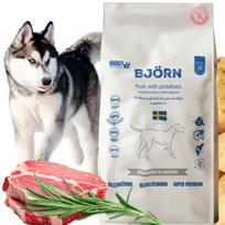 Sausas maistas šunims be grūdų, kiauliena su bulvėmis, 65% mėsos, 10 kg, BJÖRN