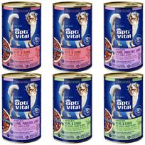 Šunų konservai OPTIVITAL Complete Food Mix 1250g x6