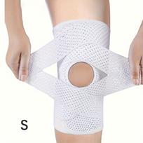 Sixth Generation Breathable Knee Pads Lightweight Sports Running Cycling Mountaineering Meniscal Knee Patella Belt white