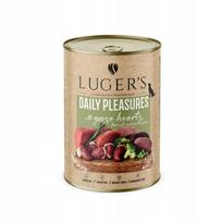 Šlapias šunų ėdalas Luger's Daily Pleasures, širdelė, žąsis, brokoliai, žirniai, 400 g