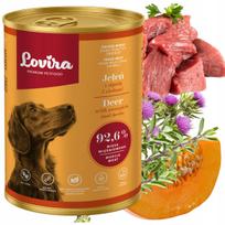 Šunų ėdalas LOVIRA hypoallergenic DEER 92.6 su moliūgu ir žolelėmis