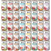 Šunų konservai BRIT PATE & MEAT Mix of Flavours, 40 x 400g, be grūdų