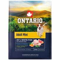 Sausas maistas mažų veislių suaugusiems šunims Ontario Mini Fish & Brown Rice 2,25 kg