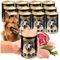 Šlapias ėdalas šunims Flipper with Beef Poultry Valley Noteci 12x400g