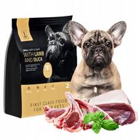 Sausas maistas mažų veislių šuniukams su ėriena ir antiena 2kg 1DOG
