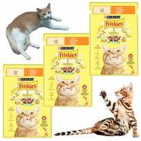 Šlapias maistas katėms PURINA Friskies su vištiena, 3x85 g