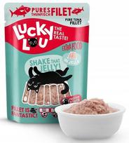 Katėms skirtas Lucky Lou tuno filė drebučiuose, 70 g