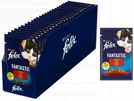 Šlapias kačių ėdalas FELIX, jautiena, 26 x 85 g
