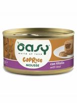 Šlapias kačių maistas OASY CAPRICE Mousse su veršiena 85g