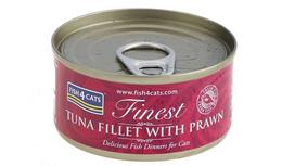 Katėms skirtas Finest Fish4Cats tuno filė su krevetėmis 70g