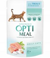 Šlapias ėdalas katėms Optimeal Adult Trout 85g