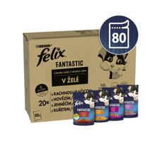 Šlapi kačių ėdalas Felix Fantastic MEAT MIX 80x85g
