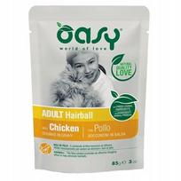 Kačių maistas nuo plaukų kamuoliukų, vištiena padaže, 85 g, OASY