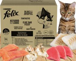 Šlapi kačių pašaro maišeliai FELIX FANTASTIC, 120 x 85 g, įvairių skonių
