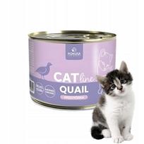 Šlapias maistas kačiukams su putpelių mėsa Pokusa CatLine Quail 200g
