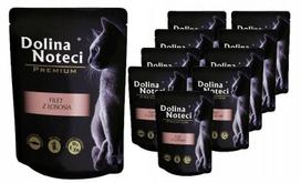 Šlapi kačių pašaras Dolina Noteci Salmon Fillet 85g su taurinu