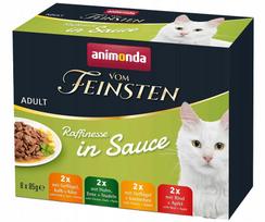Šlapių kačių maisto rinkinys ANIMONDA Vom Feinsten Raffinesse MIX, 8x85g, padaže