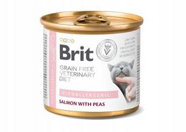 Šlapiu pašaru Brit Veterinary Diet Hypoallergenic Salmon & Pea katėms