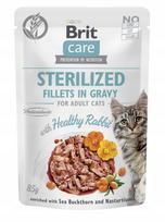 Drėgnas kačių maistas Brit Care After Sterilization triušienos filė padaže 85g