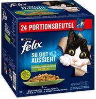 Katinų maistas Felix Fantastic su daržovėmis želėje, 24x85g, 2kg
