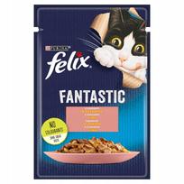 Kačių maistas Felix Fantastic su lašiša drebučiuose 85 g