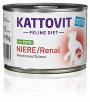 Šlapias kačių maistas KATTOVIT NIERE / RENAL su kalakutiena, 185 g