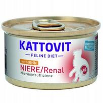 Konservuotas pašaras katėms KATTOVIT NIERE RENAL su vištiena, 85 g