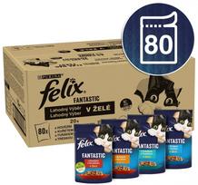 Kačių ėdalas Felix Classic su žuvimi drebučiuose ir padaže, 80 x 85 g