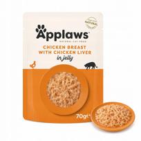 Šlapias kačių maistas APPLAWS Cat mix Chicken Liver in jelly 70g