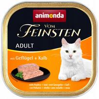 Šlapi kačių ėdalas ANIMONDA Vom Feinsten Adult su paukštiena ir veršiena 100g