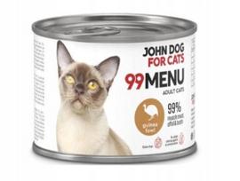 Šlapi kačių ėdalas John Dog 99 Menu, jūrų kiaulytė, 200 g