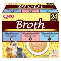 Papildomas kačių maistas Inaba Cat Ciao Broth 24x40g įvairių skonių sultinys